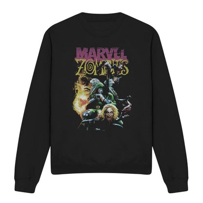 Front - Marvel Zombies Unisex Adult Doom & The Fantastic Four Sweatshirt