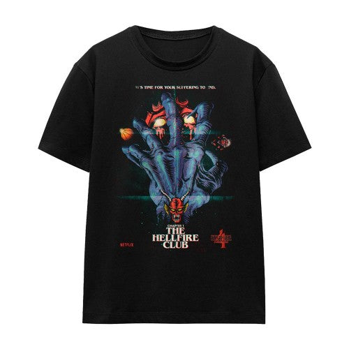 Front - Stranger Things 4 Womens/Ladies Hellfire Poster T-Shirt