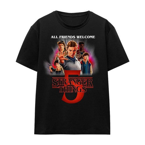 Front - Stranger Things 5 Womens/Ladies Poster T-Shirt