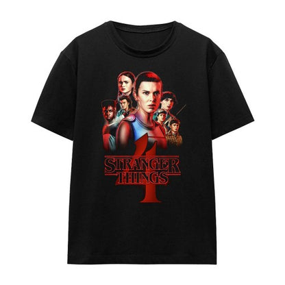Front - Stranger Things 4 Womens/Ladies Poster T-Shirt
