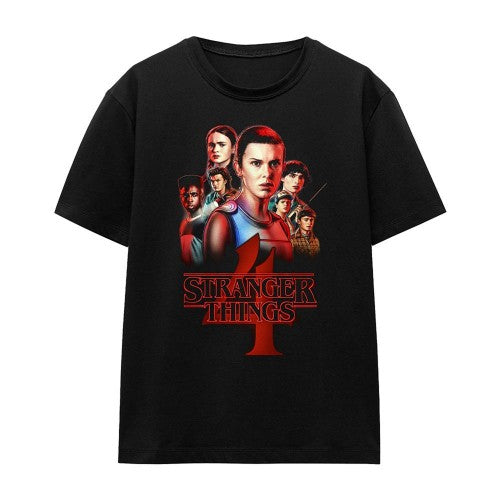 Front - Stranger Things 4 Womens/Ladies Poster T-Shirt