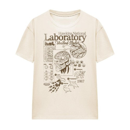 Front - Stranger Things Womens/Ladies Hawkins Lab Mono T-Shirt