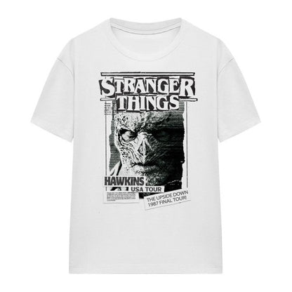 Front - Stranger Things Womens/Ladies Vecna Newspaper T-Shirt