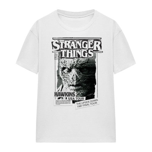 Front - Stranger Things Womens/Ladies Vecna Newspaper T-Shirt