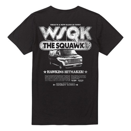 Front - Stranger Things 5 Unisex Adult Hawkins Hitmaker Wsqk Back Print T-Shirt