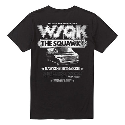 Front - Stranger Things 5 Unisex Adult Hawkins Hitmaker Wsqk Back Print T-Shirt