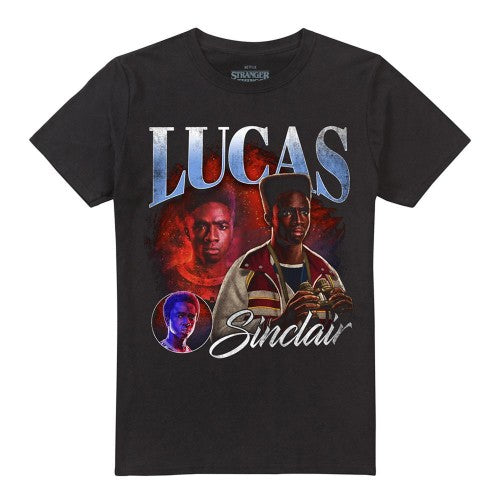 Front - Stranger Things 5 Unisex Adult Lucas Homage T-Shirt