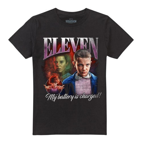 Front - Stranger Things 5 Unisex Adult Eleven Homage T-Shirt