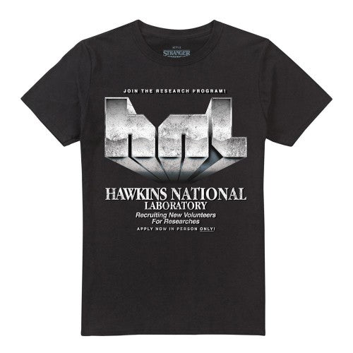 Front - Stranger Things 5 Unisex Adult Hawkins Lab Logo T-Shirt