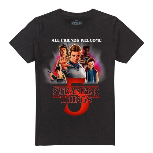 Front - Stranger Things 5 Unisex Adult Poster T-Shirt