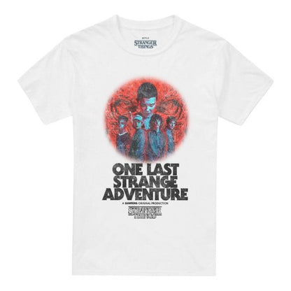 Front - Stranger Things 5 Unisex Adult One Last Adventure Poster T-Shirt