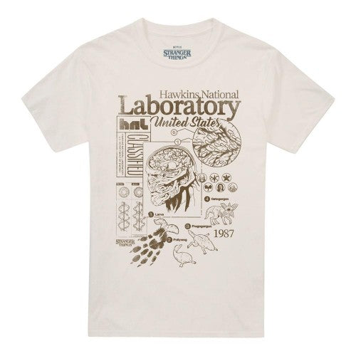 Front - Stranger Things 5 Unisex Adult Hawkins Lab Mono T-Shirt