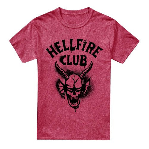 Front - Stranger Things 5 Unisex Adult Hellfire Spray Logo T-Shirt
