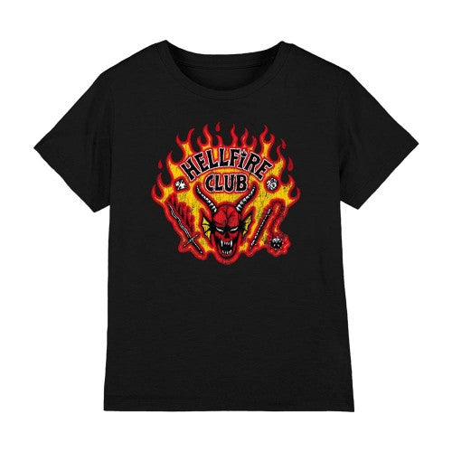Front - Stranger Things Childrens/Kids Hellfire Flames T-Shirt