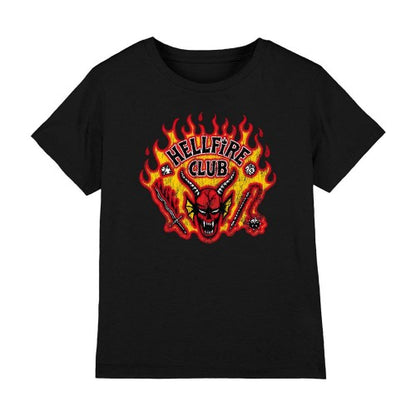 Front - Stranger Things Childrens/Kids Hellfire Flames T-Shirt