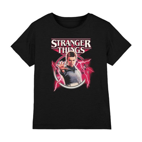 Front - Stranger Things Childrens/Kids Eleven Lightning T-Shirt