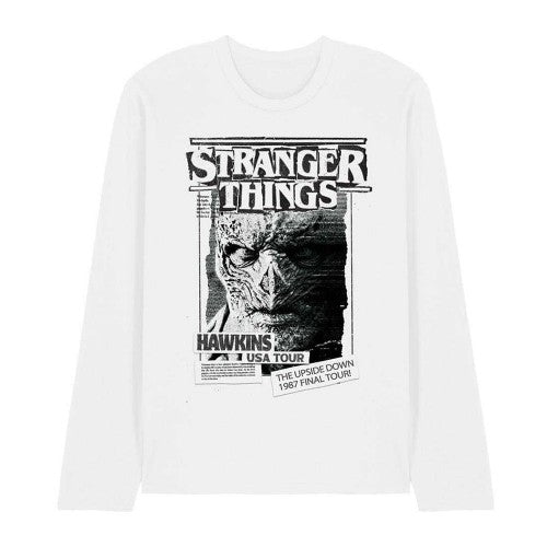 Front - Stranger Things 5 Unisex Adult Vecna Newspaper Long-Sleeved T-Shirt
