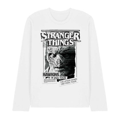 Front - Stranger Things 5 Unisex Adult Vecna Newspaper Long-Sleeved T-Shirt