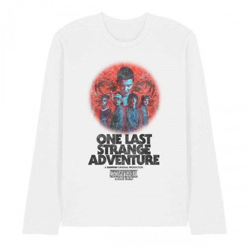 Front - Stranger Things 5 Unisex Adult One Last Adventure Poster Long-Sleeved T-Shirt