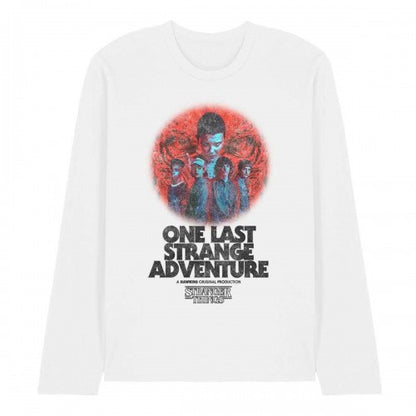 Front - Stranger Things 5 Unisex Adult One Last Adventure Poster Long-Sleeved T-Shirt