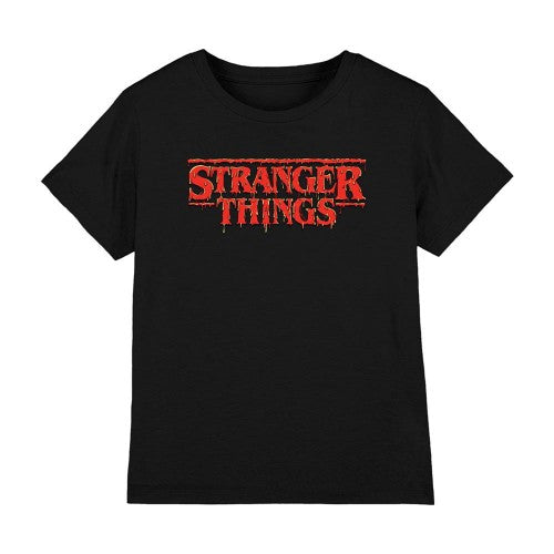 Front - Stranger Things Childrens/Kids Drip Logo T-Shirt