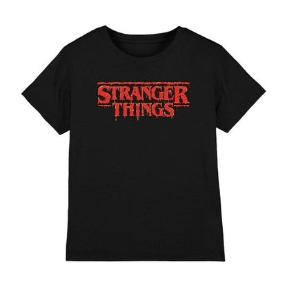 Front - Stranger Things Childrens/Kids Drip Logo T-Shirt