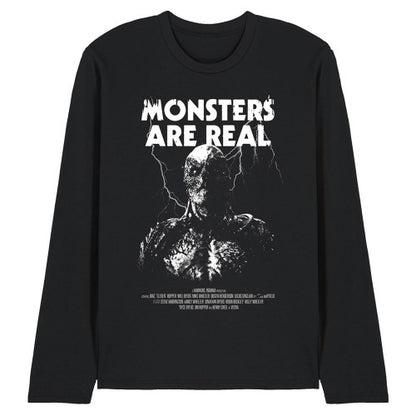 Front - Stranger Things 5 Unisex Adult Monsters Are Real Vecna Long-Sleeved T-Shirt