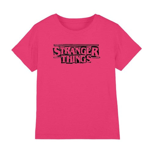 Front - Stranger Things Childrens/Kids Punk Logo T-Shirt