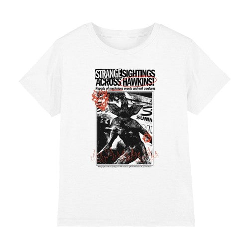 Front - Stranger Things Childrens/Kids Demogorgon Newspaper T-Shirt
