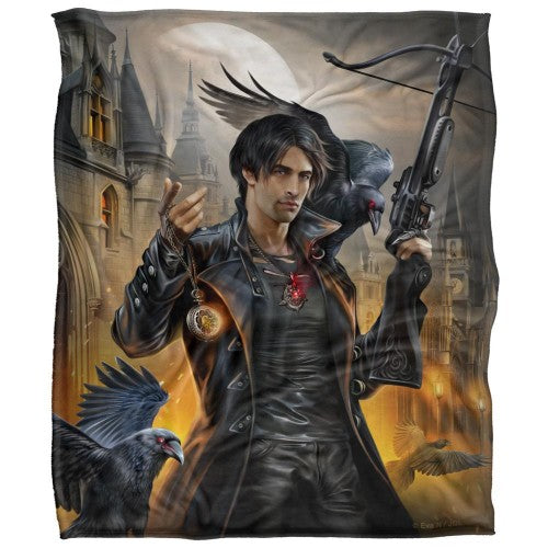 Front - JQ Licensing Night Hunter Silky Raven Supersoft Blanket