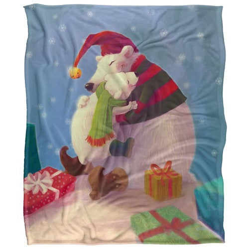 Front - JQ Licensing Silky Bear Hug Christmas Supersoft Blanket