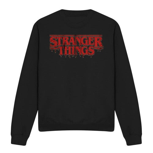 Front - Stranger Things Unisex Adult Retro Logo Sweatshirt