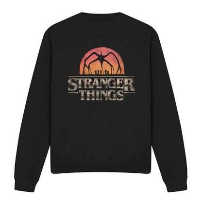 Front - Stranger Things Unisex Adult Sunset Logo Sweatshirt