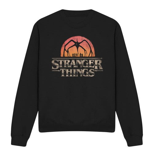 Front - Stranger Things Unisex Adult Sunset Logo Sweatshirt
