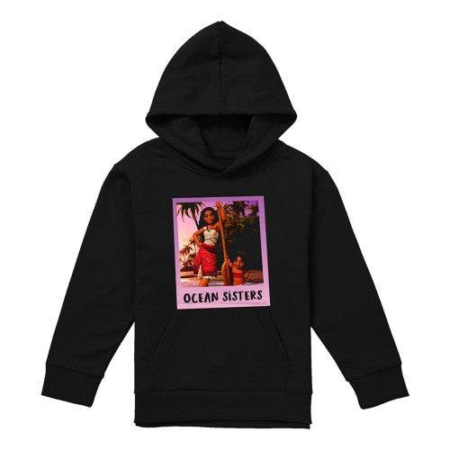Navy - Front - Moana 2 Childrens-Kids Ocean Sisters Moana & Simea Hoodie
