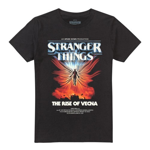 Front - Stranger Things 5 Unisex Adult Rise Of Vecna Poster T-Shirt