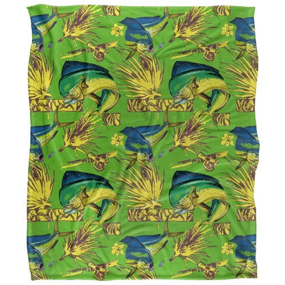 Front - JQ Licensing Dorado Fishing Tiki 2 Silky Soft Touch Blanket