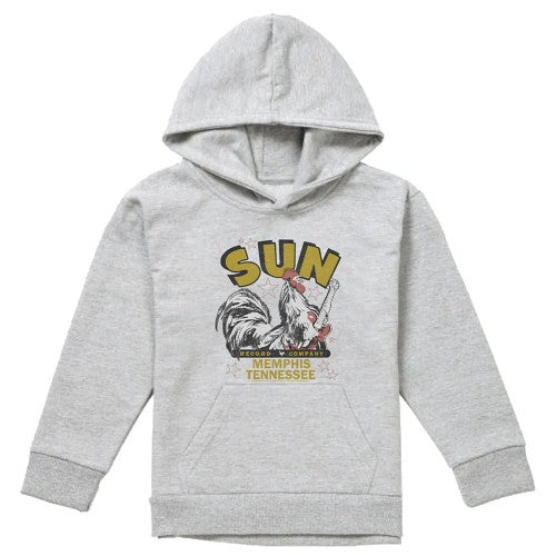 Front - Sun Records Childrens/Kids Rockabilly Rooster Heather Hoodie