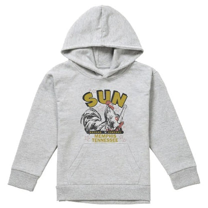 Front - Sun Records Childrens/Kids Rockabilly Rooster Heather Hoodie