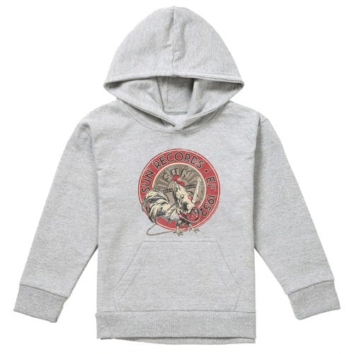 Front - Sun Records Childrens/Kids Rooster Est 1952 Heather Hoodie