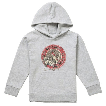Front - Sun Records Childrens/Kids Rooster Est 1952 Heather Hoodie