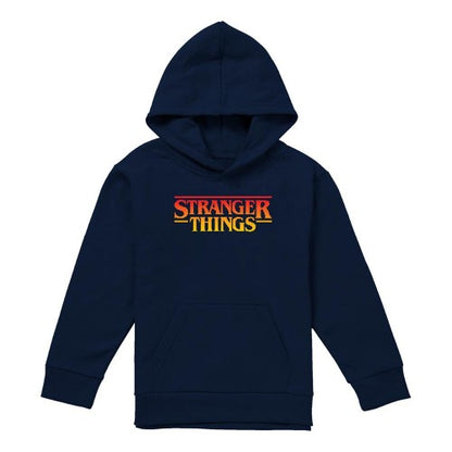 Front - Stranger Things Childrens/Kids Sunset Logo Hoodie
