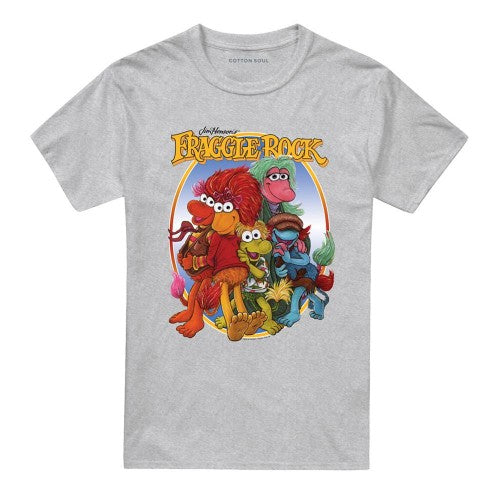 Front - Fraggle Rock Unisex Adult Group Hug Heather T-Shirt
