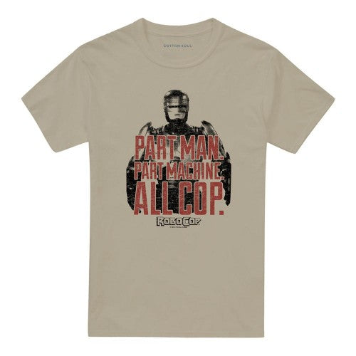Front - Robocop Unisex Adult Tagline Vintage T-Shirt