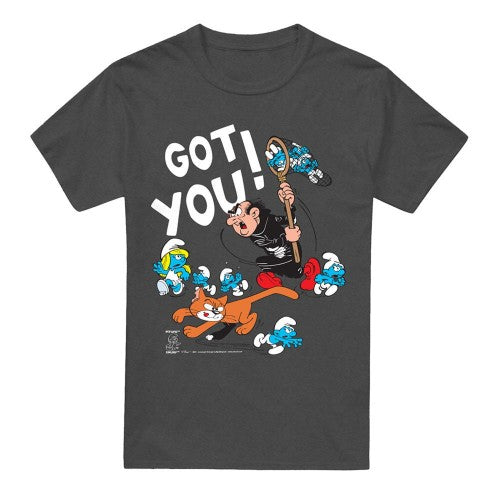 Front - The Smurfs Unisex Adult Gargamel & Azrael Heather T-Shirt