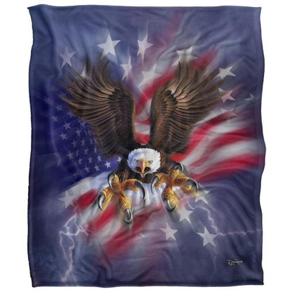 Front - JQ Licensing American Silky Eagle Supersoft Blanket