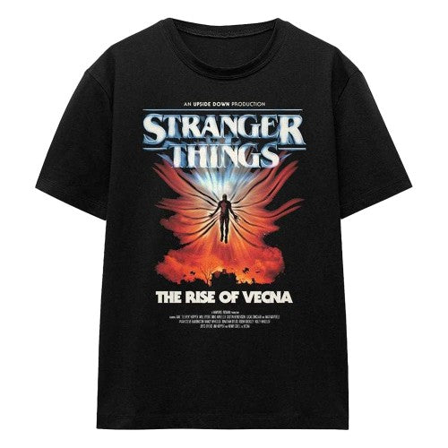 Front - Stranger Things 5 Womens/Ladies Rise Of Vecna Poster T-Shirt