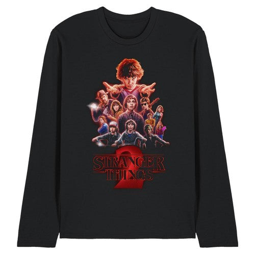 Front - Stranger Things 2 Unisex Adult Poster Long-Sleeved T-Shirt