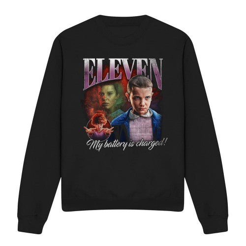 Front - Stranger Things Unisex Adult Eleven Homage Sweatshirt