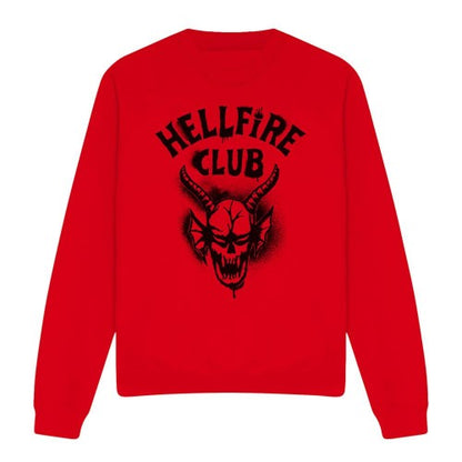 Front - Stranger Things Unisex Adult Hellfire Spray Logo Sweatshirt
